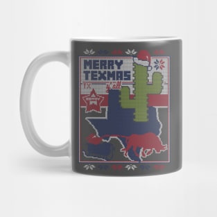 Merry Texmas Y'All Ugly Christmas Sweater Style T-Shirt Mug